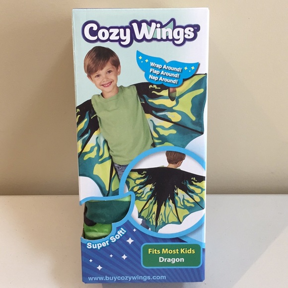 Cozy Wings Dragon Kids Wings Wearable Blanket Wrap New in Package - Picture 4 of 11